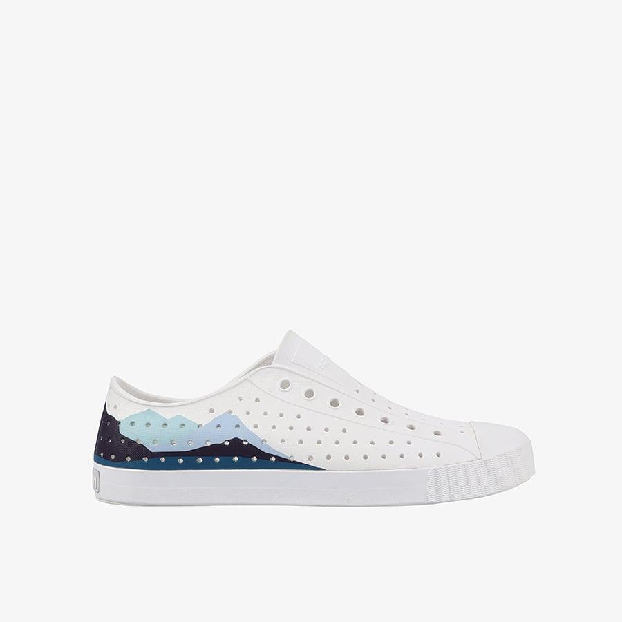 Giày Lười Unisex Native Jefferson Block - Shell White/ Shell White/ Velvet Mountain Block - 37.5