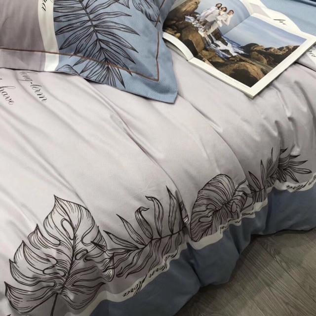 Set Cotton Living Nhập Khẩu Cao Cấp Mẫu Hoa Khung