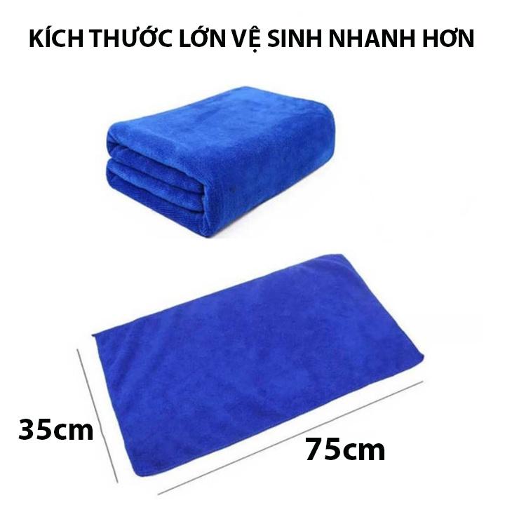 Khăn lau ô tô xe máy đa năng chất liệu Microfiber kích thước 35x75cm