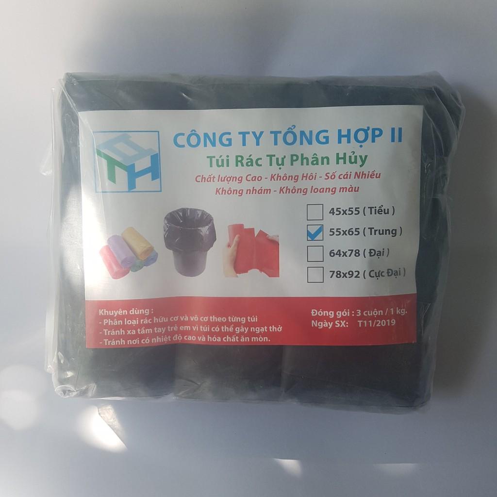 TÚI RÁC CUỘN ĐEN HOẶC MÀU LOẠI TRUNG 3 CUỘN/1KG