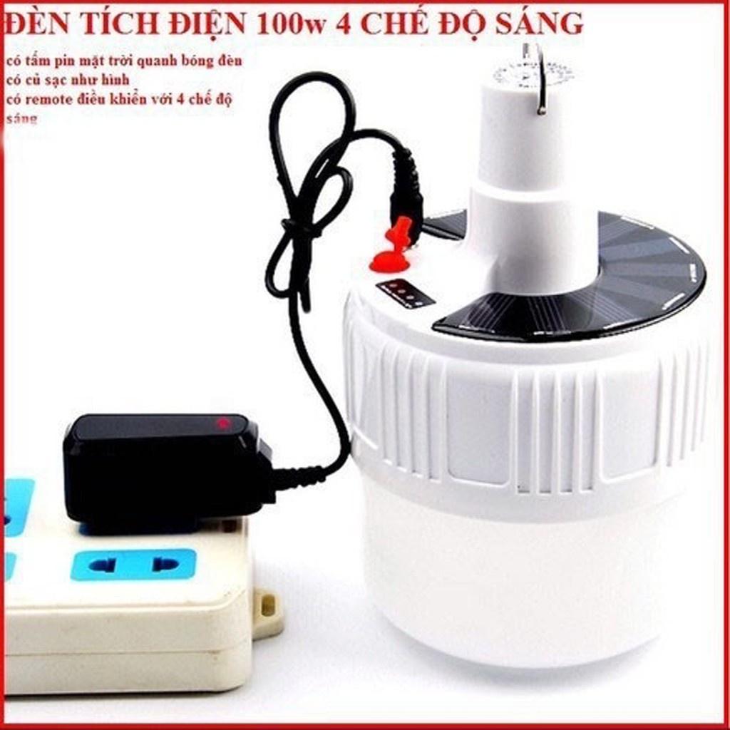 Bóng đèn tích điện 100w có móc treo kèm củ sạc