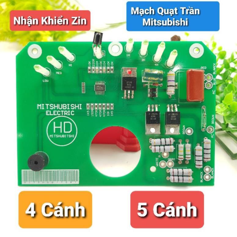 Mạch Dành Cho Quạt Trần Mitsubishi Loại 4 Cánh 5 Cánh (Nhận Khiển Zin)