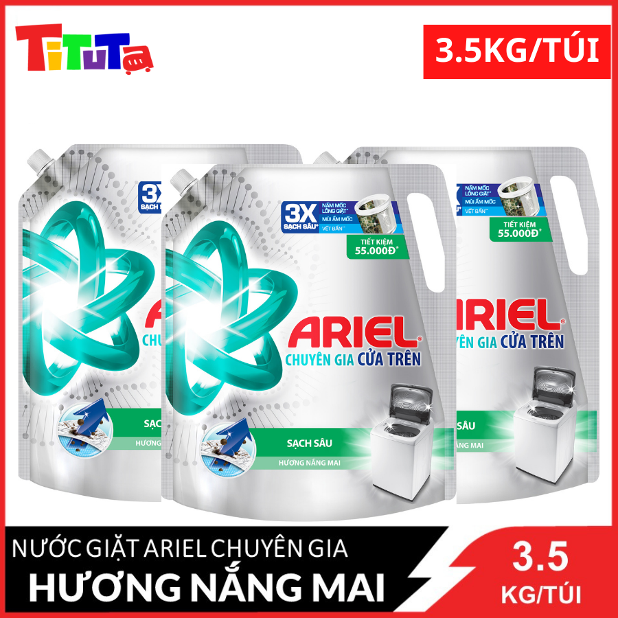 COMBO 3 túi nước giặt Ariel Nắng mai 3.6kg