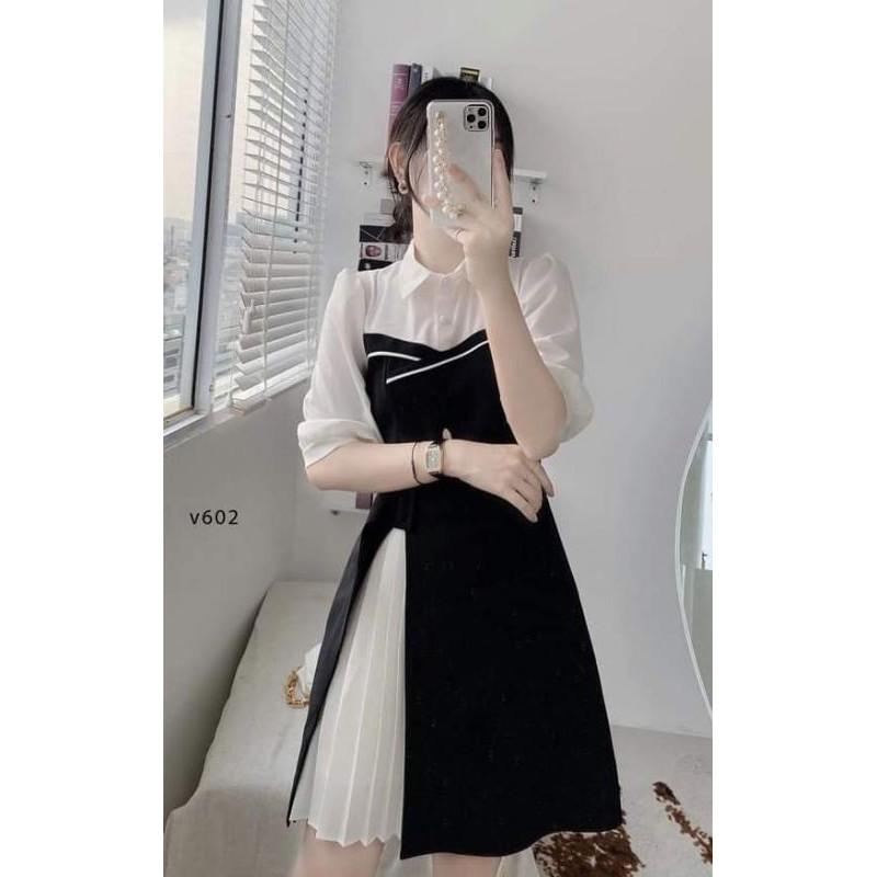 Đầm công sở phối dập li Taris Dress