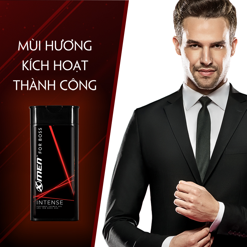 Sữa tắm nước hoa X-Men For Boss Intense - Mùi hương trầm đầy nội lực 380g