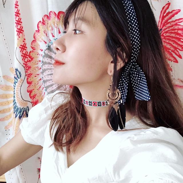 Choker boho - choker thêu hoạ tiết thổ cẩm