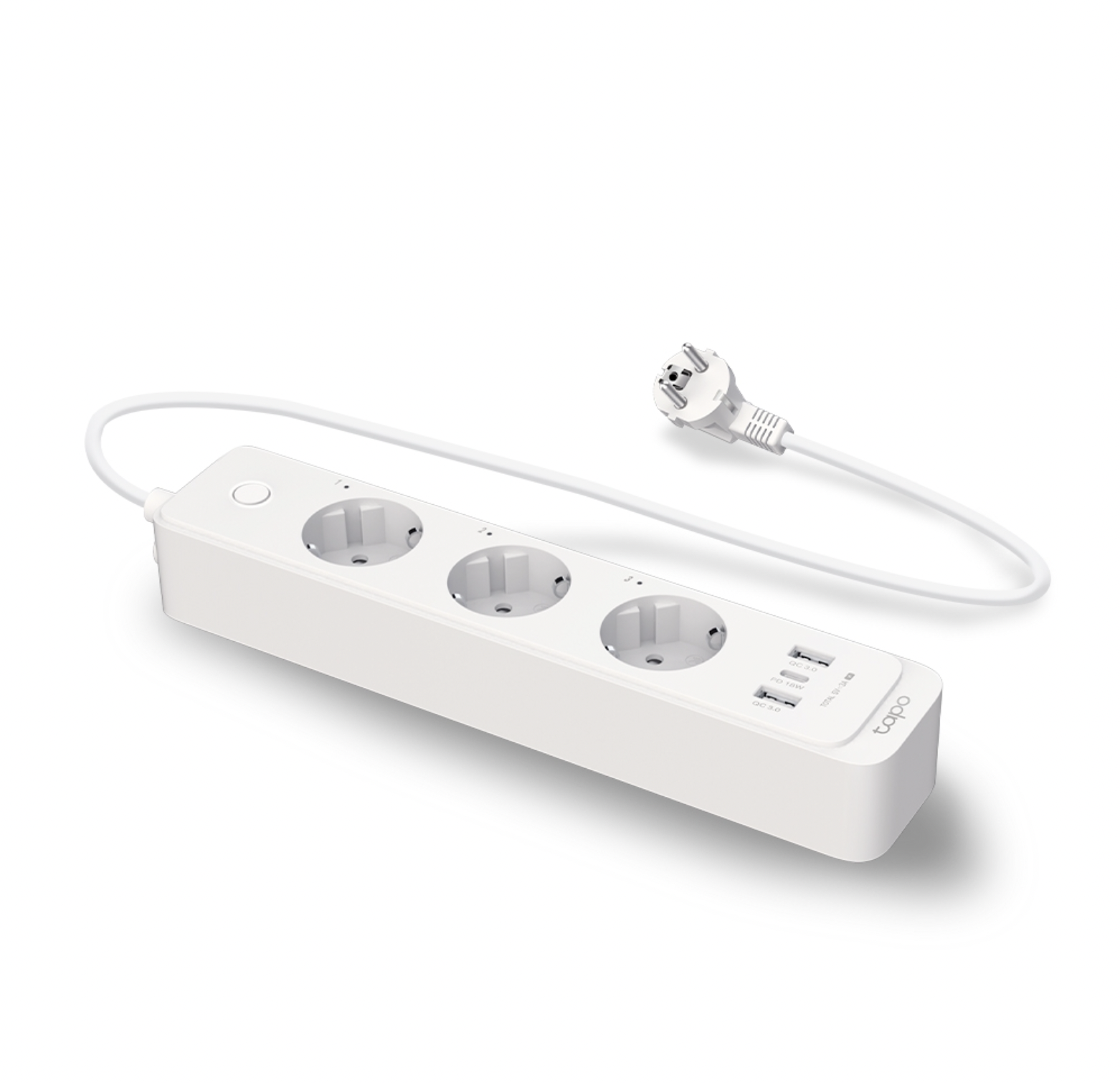Ổ cắm Wifi thông minh TP-Link Tapo P300 - Hẹn giờ, điều khiển từ xa, 3 ổ cắm độc lập, cổng sạc nhanh 18W, tương thích Homekit - Hàng chính hãng