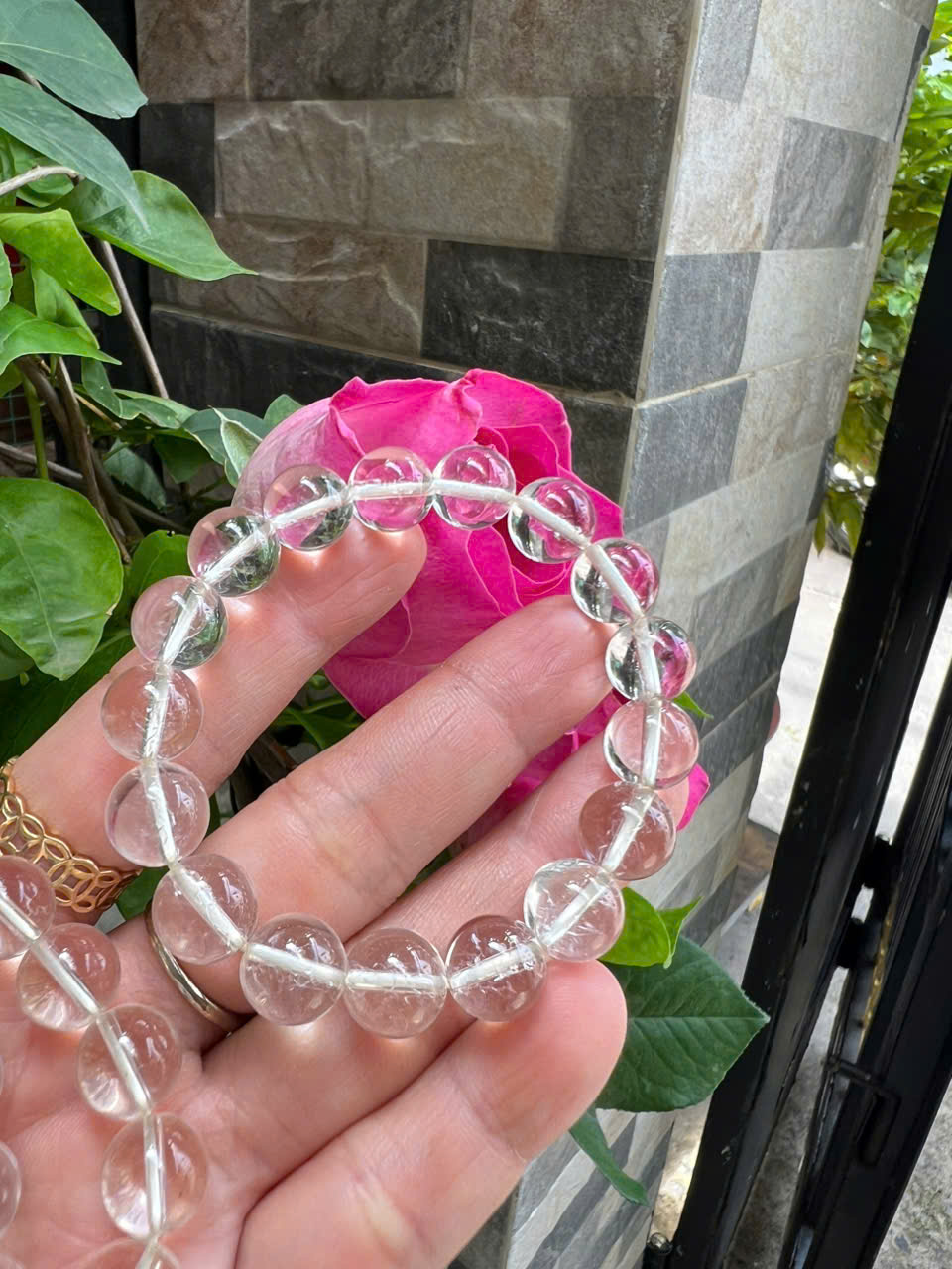 Vòng Chuỗi Nữ Đá Thạch Anh Trắng Tự Nhiên trong bóng đẹp size hạt 10mm Hợp Nữ mệnh Kim mệnh Thủy đeo đẹp xinh tay tốt cho sức khỏe công việc may mắn ạ