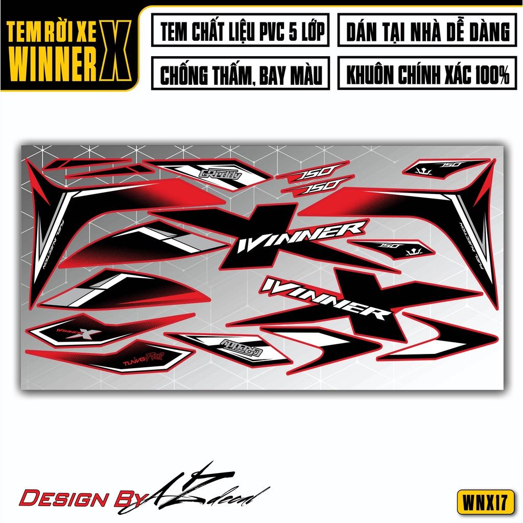 Tem Rời Xe Winner X Chủ Đề Greddy | WNX17 | Decal Chế Xe Máy Chất Liệu Tem Chống Nước, Chống Bay Màu