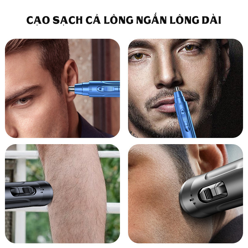 Máy tỉa lông mũi kiêm đầu cạo râu tiện lợi