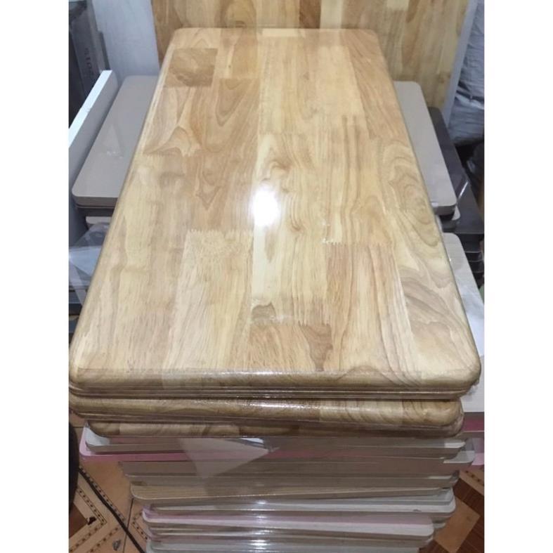 Mặt bàn gỗ cao su tự nhiên 50 x 80cm x 18mm