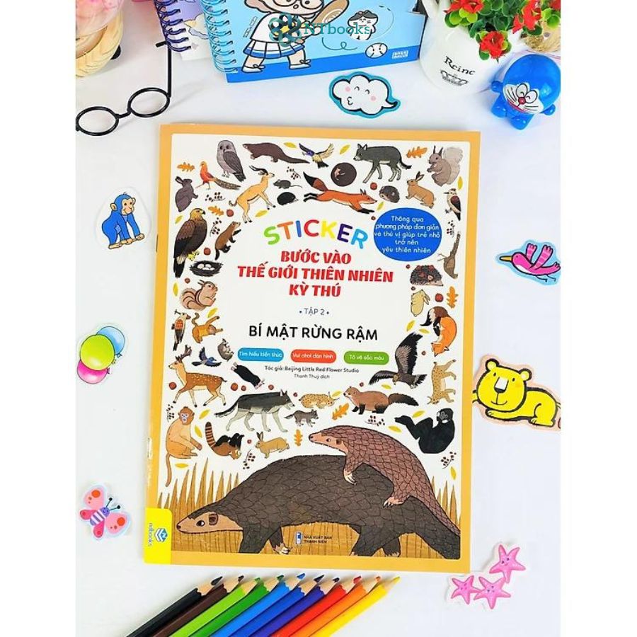 Combo 5 cuốn sách Sticker Bước Vào Thế Giới Thiên Nhiên Kỳ Thú Tập 2