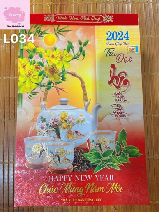 Bộ lịch Giáp Thìn 2024 - Lịch Bloc Cực Đại -chủ đề " Trà Đạo " - L034