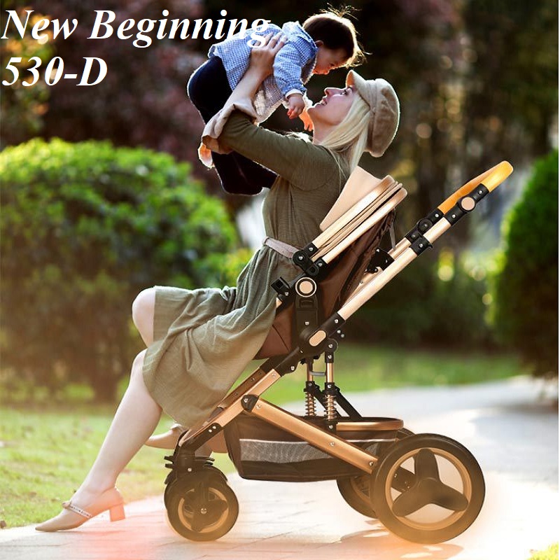 Luxury high quality  folding 3 in 1 baby stroller. / Xe đẩy em bé gấp gọn 3 trong 1 cao cấp