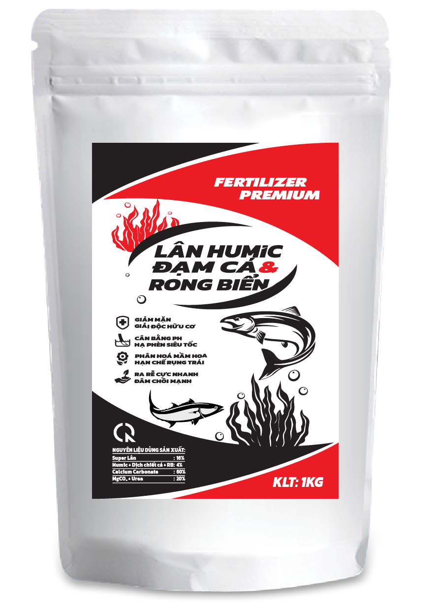 Phân Lân Humic Đạm cá Rong biển | Tốt cho tất cả các loại cây trồng (1kg)