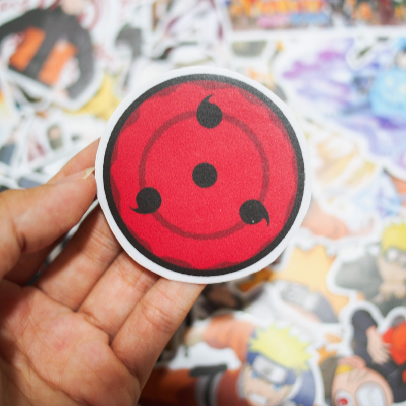 Set 100 sticker hình dán laptop mũ bảo hiểm xe máy xe hơi chủ đề Naruto