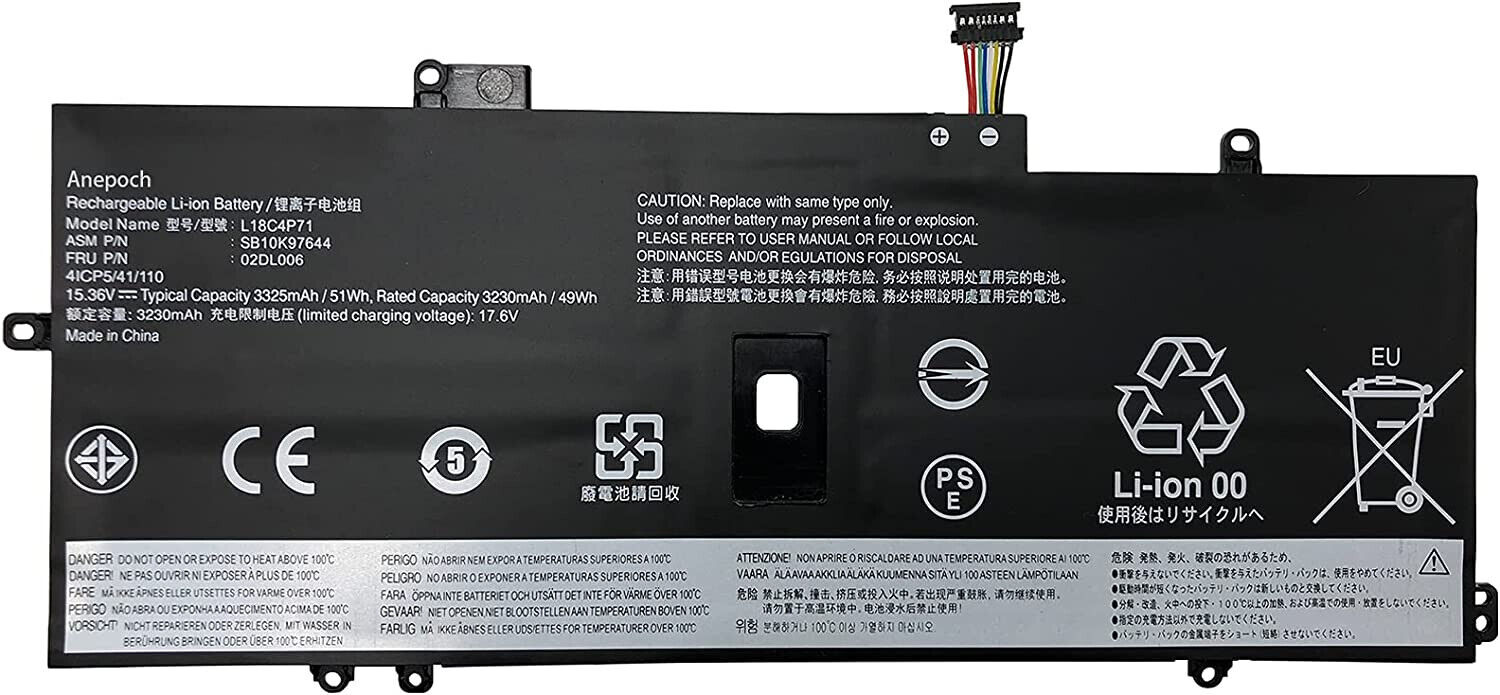 Pin dành cho Lenovo Thinkpad X1 Yoga Carbon 02DL004 02DL006 L18C4P71 SB10K97642