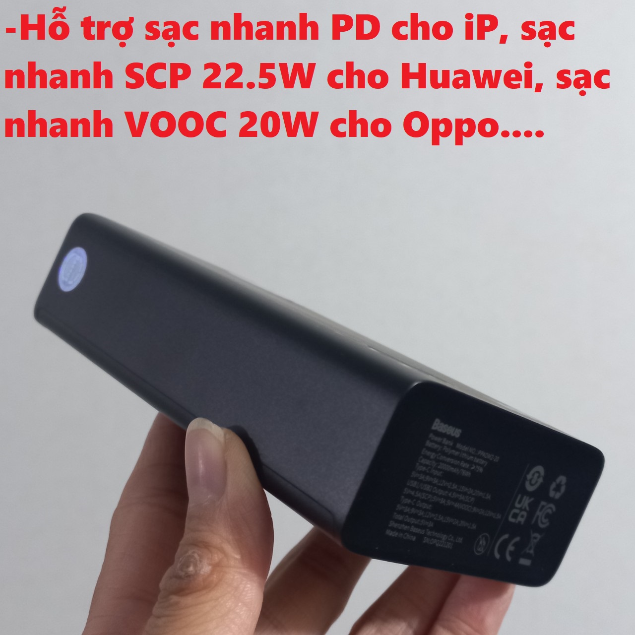 Pin dự phòng 30W 20.000mAh sạc nhanh VOOC PD SCP Baseus Adaman2 PPADM2-20 _ hàng chính hãng