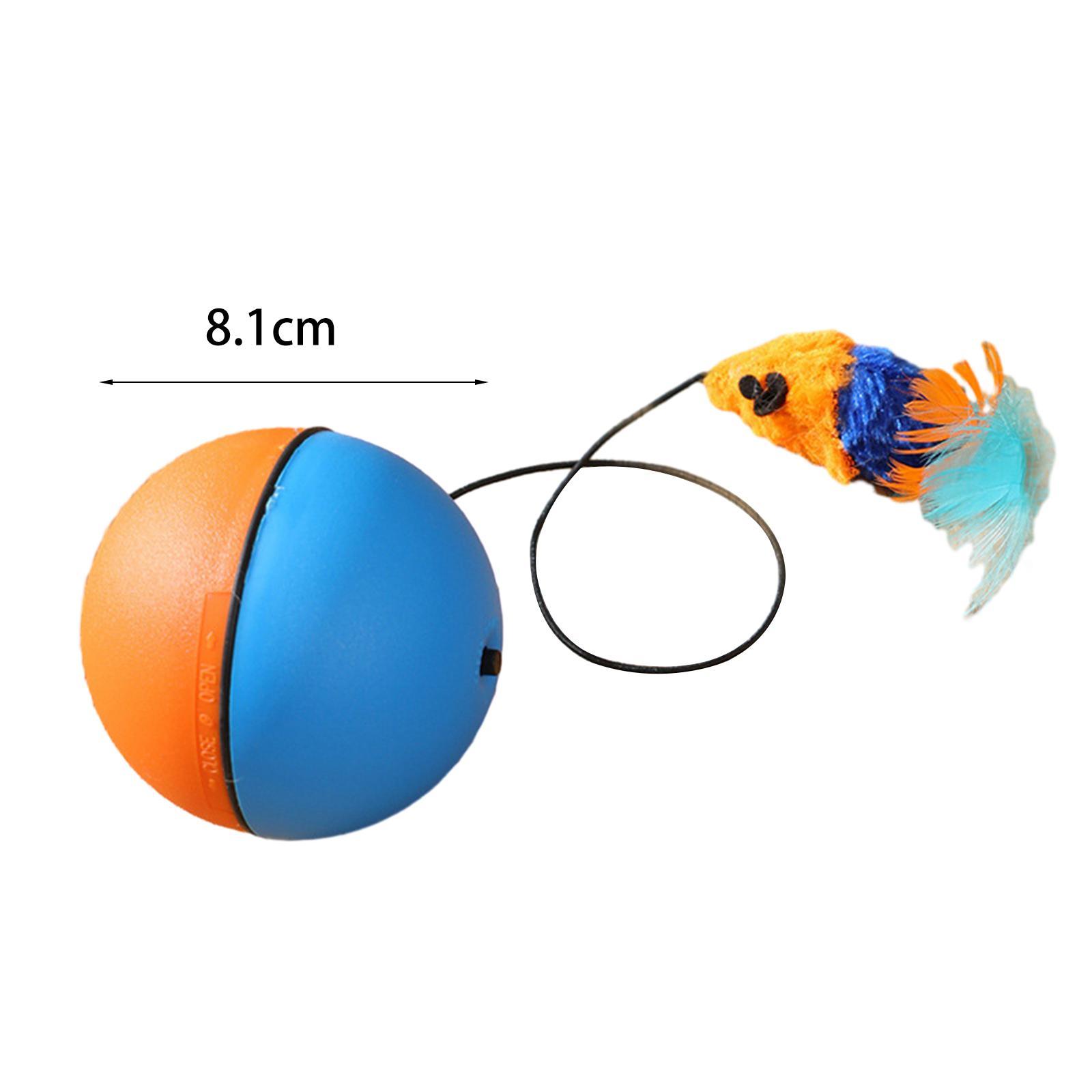 Interactive Toy Interactive Cat Toys Ball Teaser Toys Catcher Toy Feather Toy Electric Cat Balls for Cats Exercise