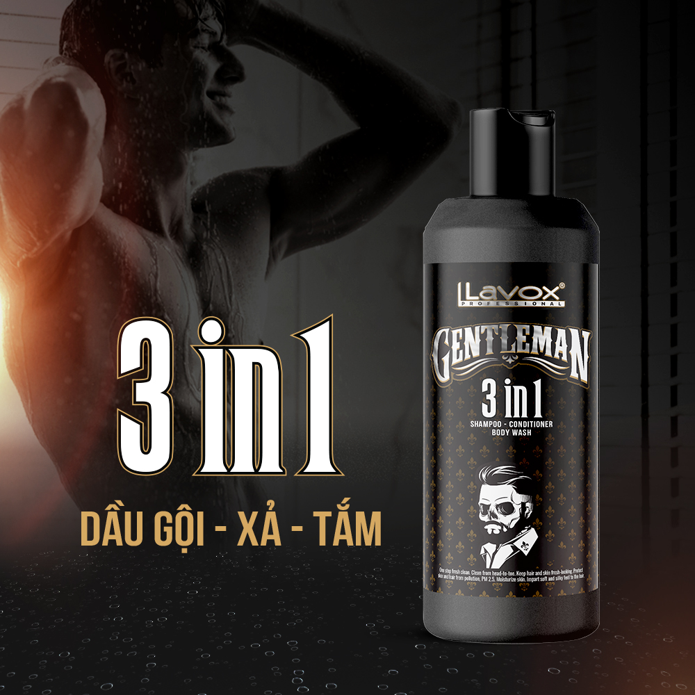 Dầu Gội - Xả - Tắm 3 In 1 Gentlemen