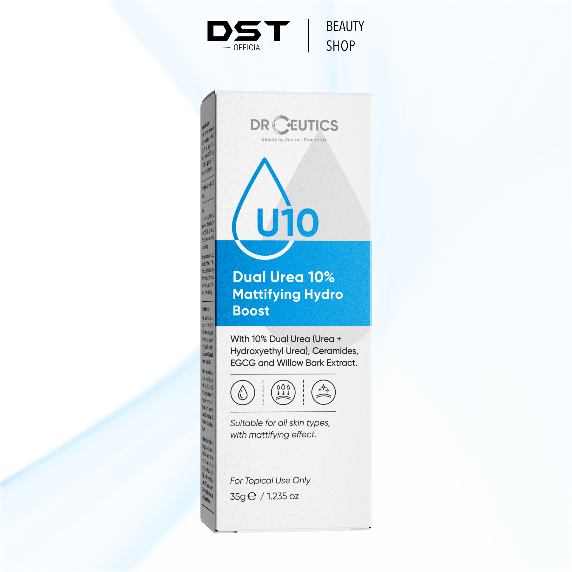 DRCEUTICS Gel Dưỡng Ẩm Kiềm Dầu Và Phục Hồi Da Dual Urea 10% Mattifying Hydro Boost