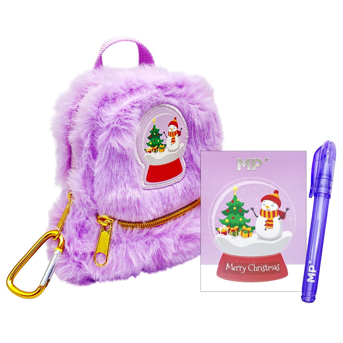 Bóp Viết Mini Giáng Sinh Kèm Sổ Tay Và Bút Bi - MP CH57014 - Màu Tím