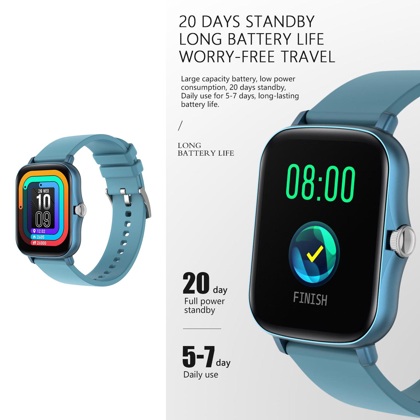 Y20 Smart Watch for Men Women, IP67 Waterproof, Fitness Tracker Sport Digital Watch Smartwatch for Android/iOS Phones