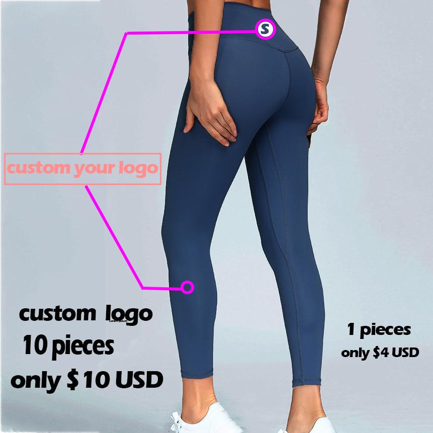 Quần Legging Nữ Nữ Quần Tập Yoga Tùy Chỉnh Logo Tập Luyện Thể Dục Quần Áo Chạy Quần Tập Gym Thun Co Giãn Áo Thể Thao Legging