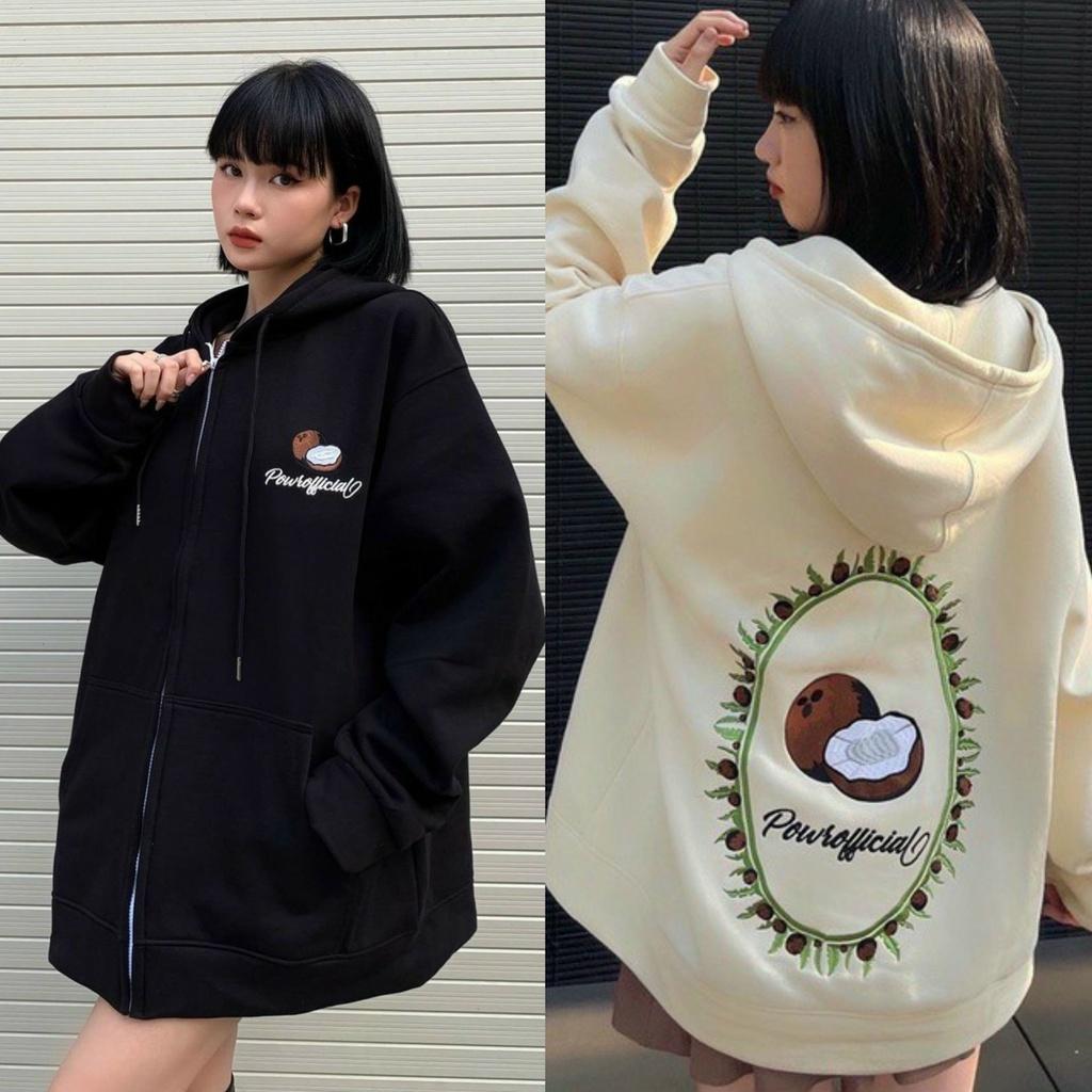 Áo Khoác Nỉ Form Rộng POWROFFICIAL Unisex Nam Nữ (Ảnh Thật/Có Sẵn), Áo Khoác Bóng Chày 2022 Thời Trang  Mới Cho Nam Và Nữ