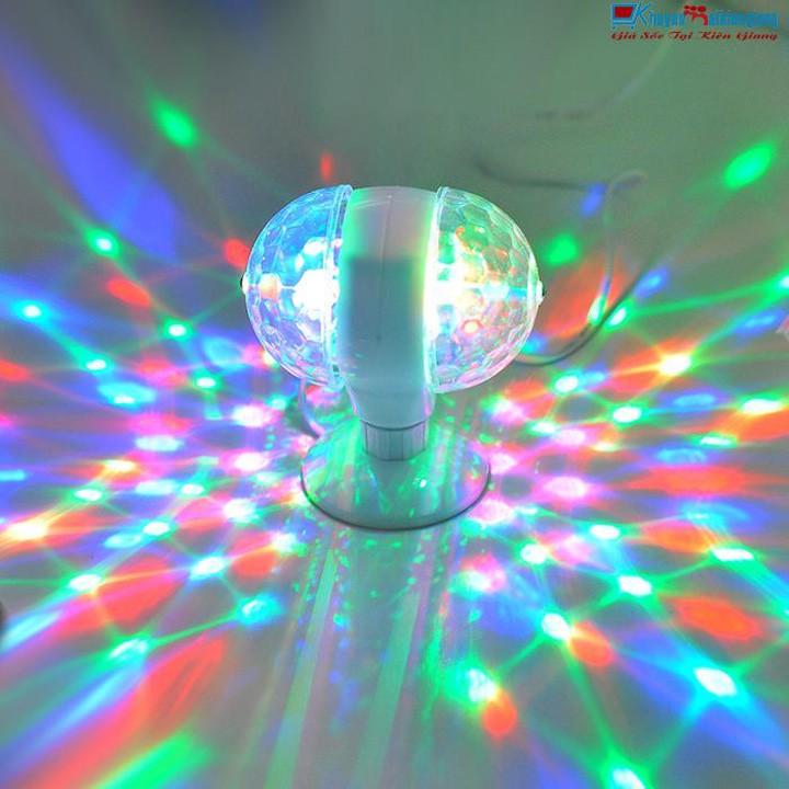 Đèn led vũ trường cầu xoay 2 đầu đèn xoay nhiều màu - đèn led xoay 2 đầu - đèn vũ trường 2 đầu xoay -SIGATO 9339