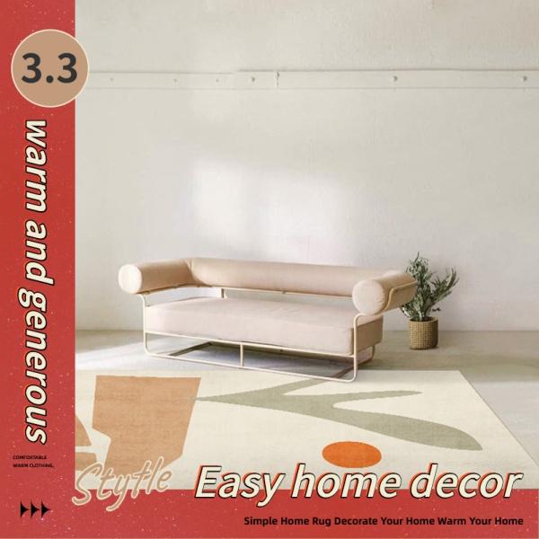 Thảm Lông Dày Trải Sàn Phong Cách Bắc Âu Hiện Đại Đơn Giản