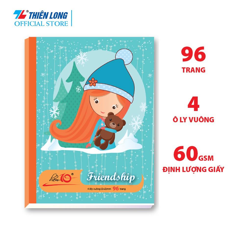 Tập học sinh 96 trang 4 ô ly vuông 60 gsm Điểm 10 TP-NB039