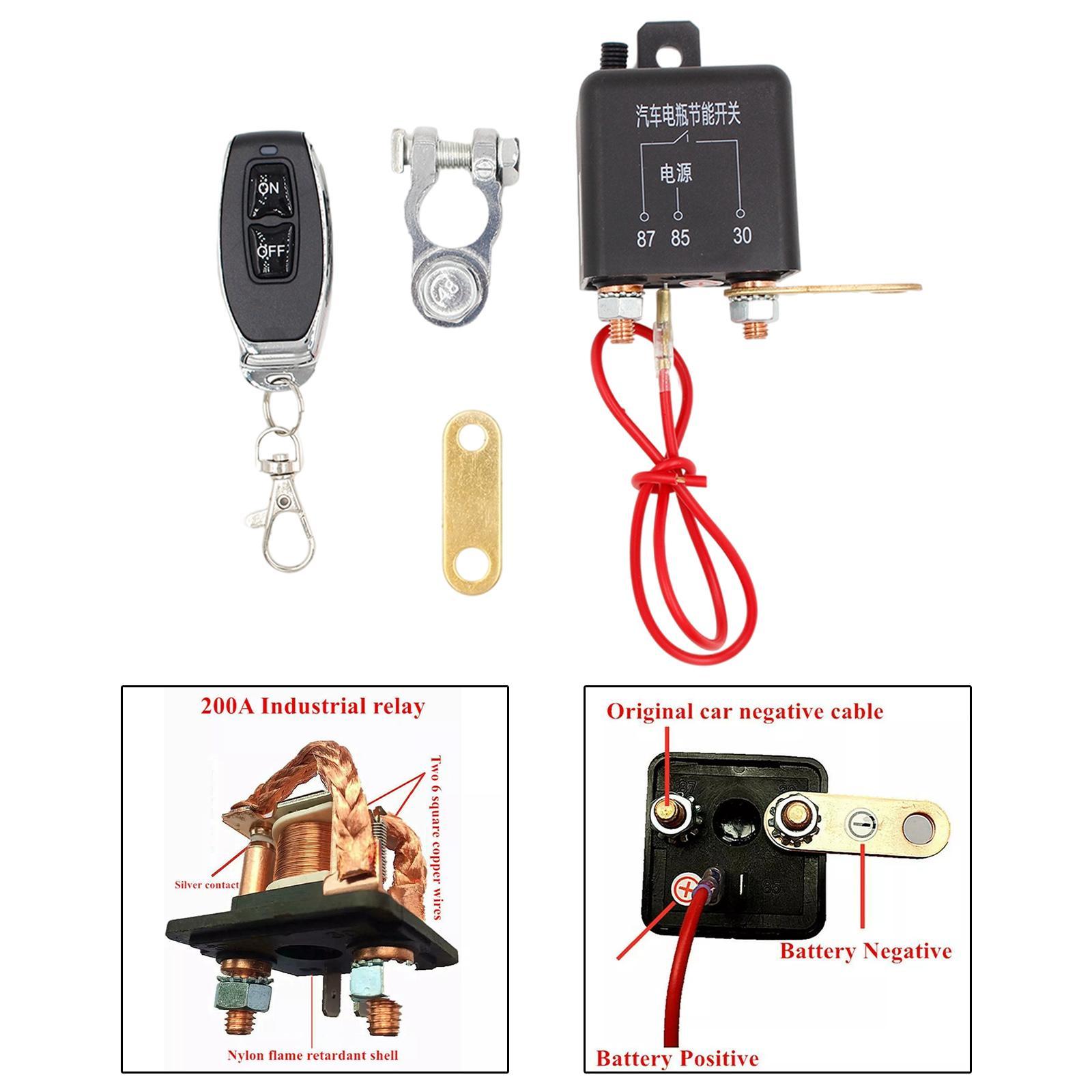 Car Battery Disconnect Switch Master Switches for Truck 1x Remote Control