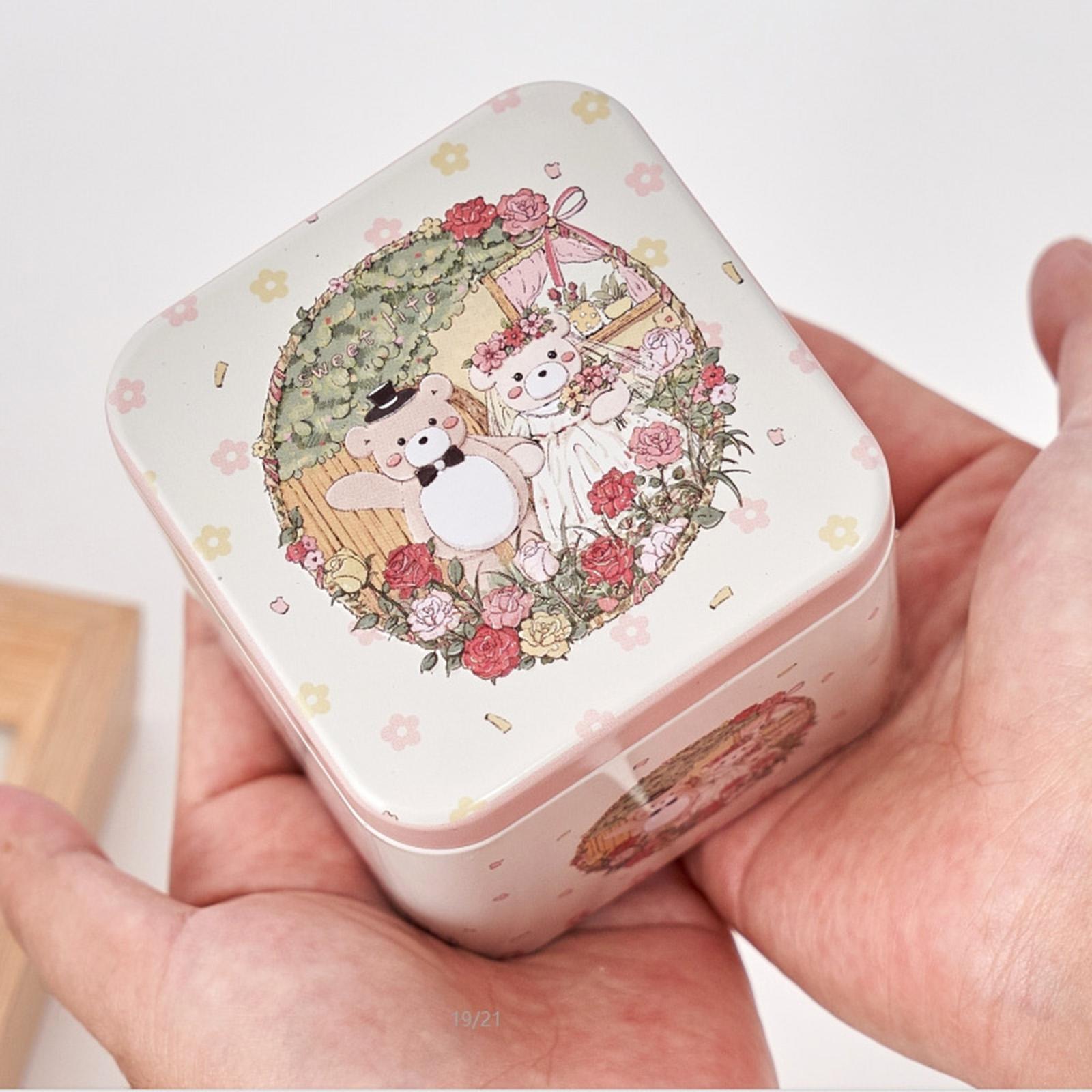 Square Candy Tins with Lid Food Storage Box for Storage DIY Projects