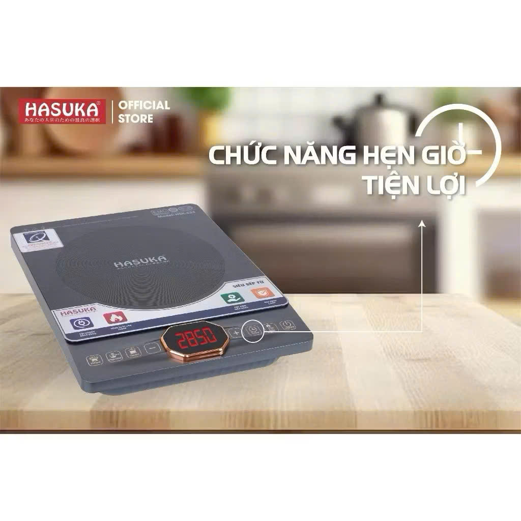 BẾP ĐIỆN TỪ ĐƠN CAO CẤP HASUKA HSK-624 (2850W)-HÀNG CHÍNH HÃNG