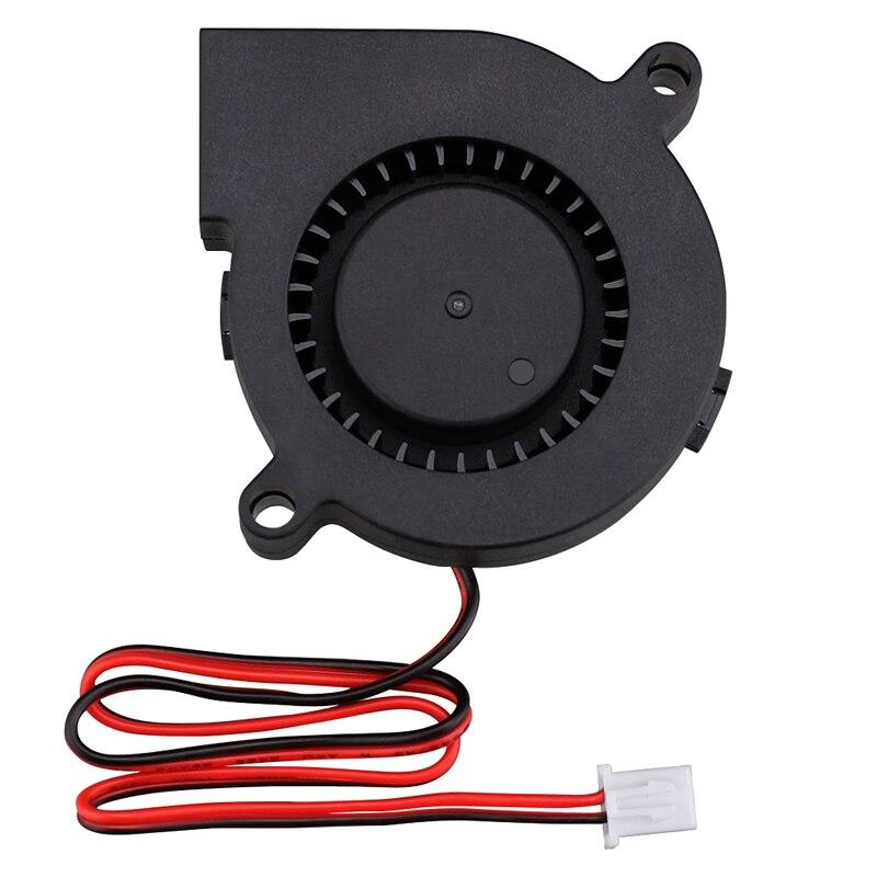 1Pcs Gdstime DC 12V Fan 50mmx50mmx15mm 50mm Dual Ball Bearing 3D Printer Cooler Fan 5CM 50x15mm Turbo Radial Blower Cooling Fan