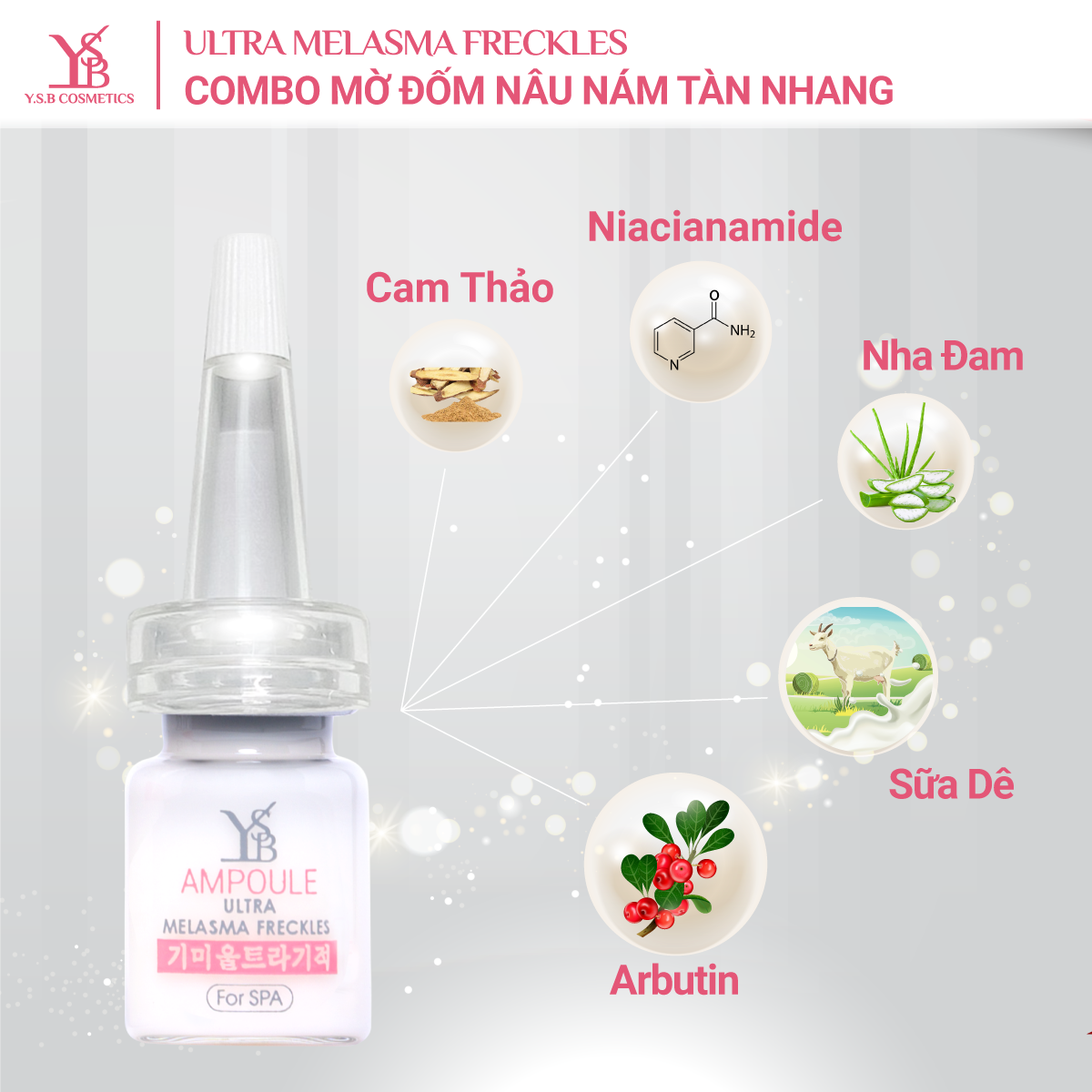 [YSB Cosmetics] Combo ngừa nám ULTRA MELASMA FRECKLES