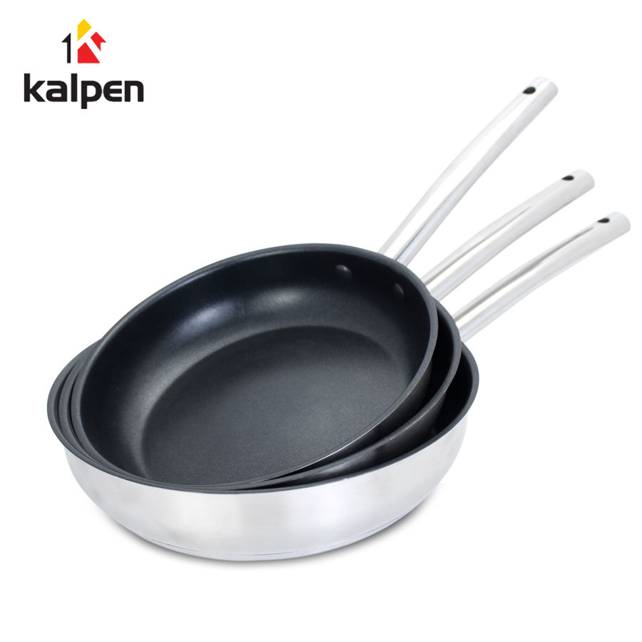 Chảo chống dính Inox 5 lớp Kalpen Lermat chuẩn Đức size 24/26/28cm - Hàng chính hãng