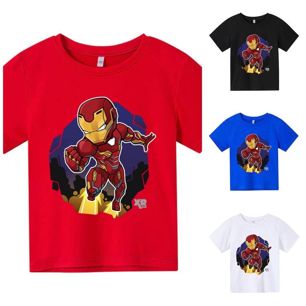Áo thun cho bé, Áo thun trẻ em IRON MAN CHIBI 3, 4 màu, có size người lớn, Anam Store