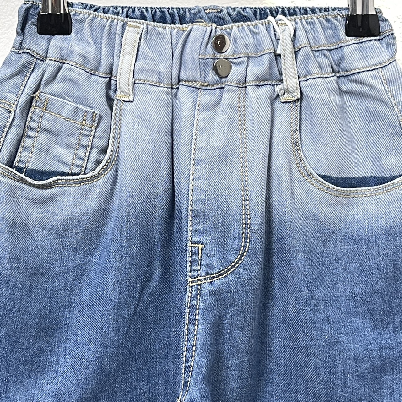 Quần đùi bé gái vải bò size đại, Short jean cho bé 5-10 tuổi màu loang co giãn mềm mại kiểu dáng thời trang