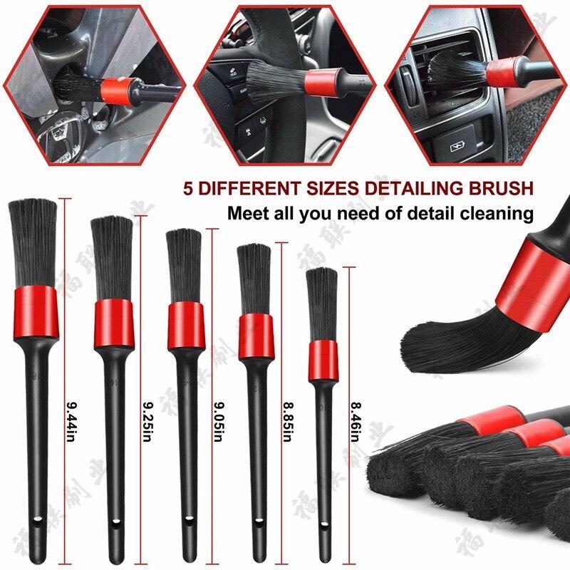 Bộ 5 chổi cọ vệ sinh xe ô tô đa năng