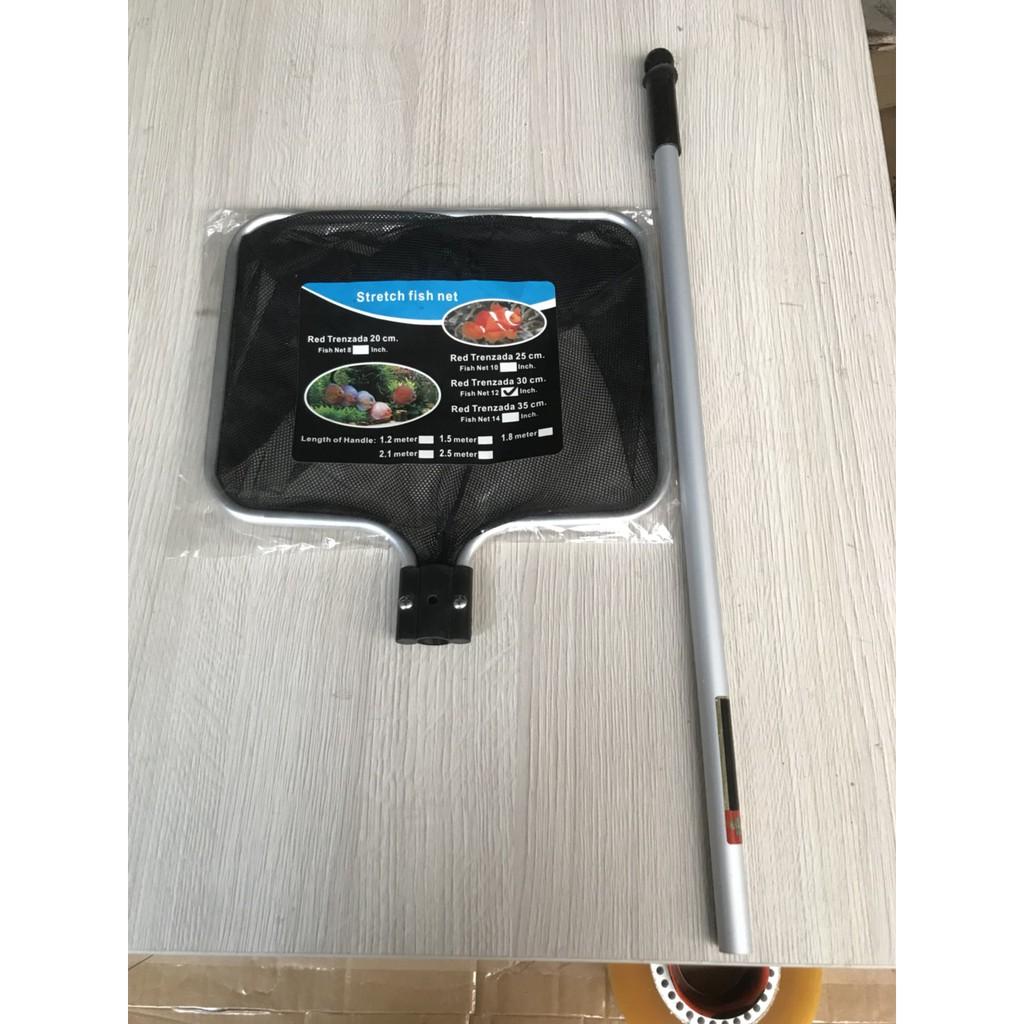 Vợt vuông bắt cá- Vợt lùa cá kích thước 30-35 cm cán dài 60cm dành cho bể cá