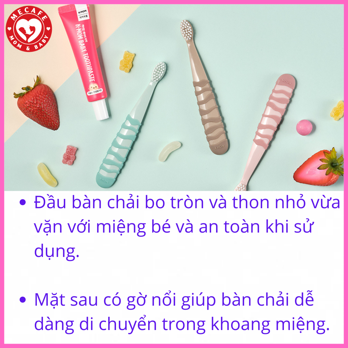 BÀN CHẢI ĐÁNH RĂNG TRẺ EM K-MOM 12-36 THÁNG