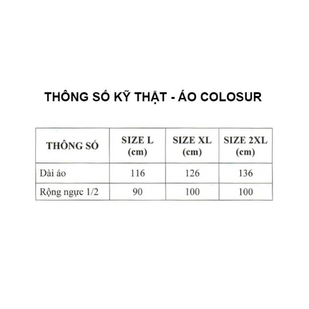 Áo Mưa Bít Sườn Thời Trang COLOSUR, RANDO Chính Hãng, 1 Người Mặc Trùm Đầu, Vải Dù Cao Cấp Không Thấm Nước Có Phản Quang