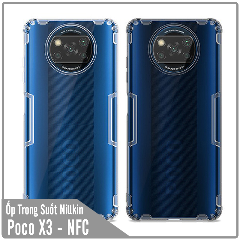 Ốp lưng cho Xiaomi Poco X3 NFC TPU trong suốt Nillkin NATURE - Hàng nhập khẩu