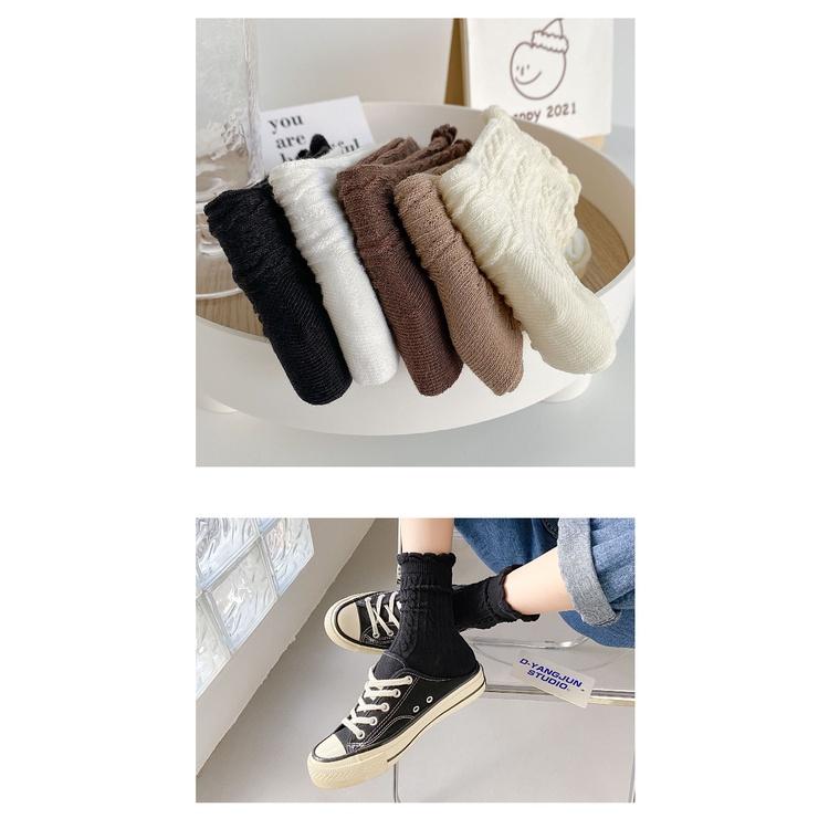 Set 10 Đôi Tất Nữ Phong Cách Lolita Nhiều Màu Xinh Xắn Mẫu Mới Phong Cách Đơn Giản Dễ Thương