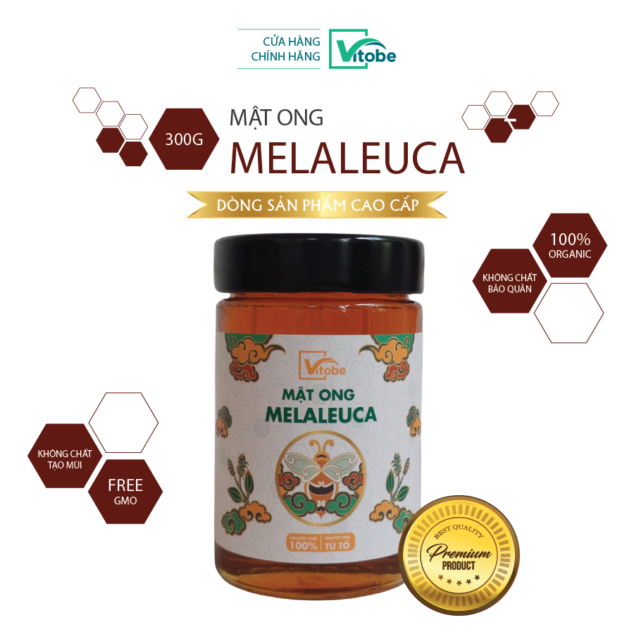 Mật Ong Melaleuca Vitobe (300gr) - Hữu cơ 100%