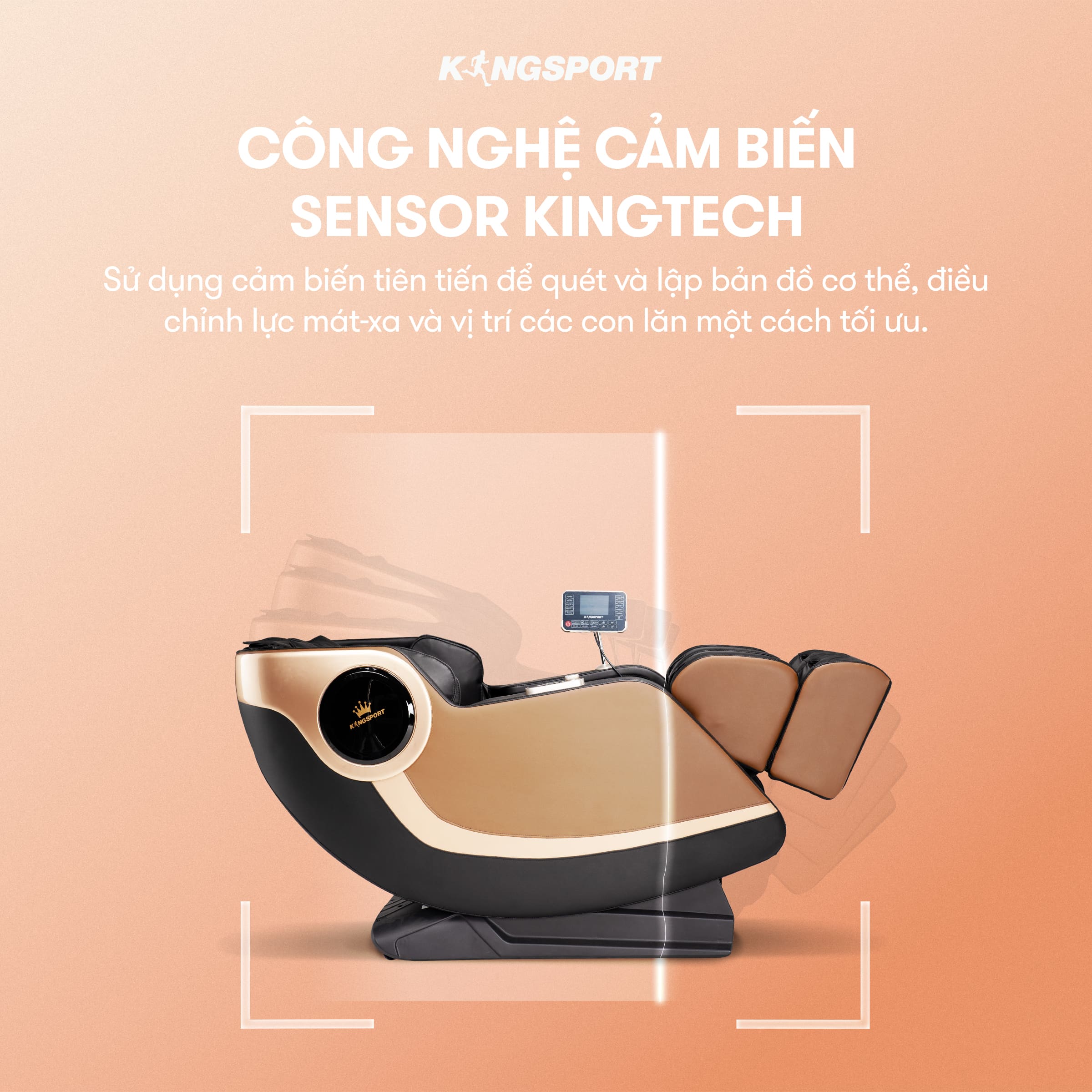 Ghế massage KINGSPORT G88 cao cấp con lăn 3D, hệ thống nhào ở bắp chân và con lăn bàn chân hiện đại