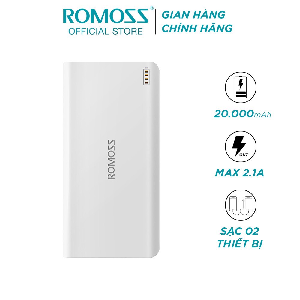 Pin Sạc Dự Phòng Romoss Sense 6 20.000mAh,HÀNG CHÍNH HÃNG