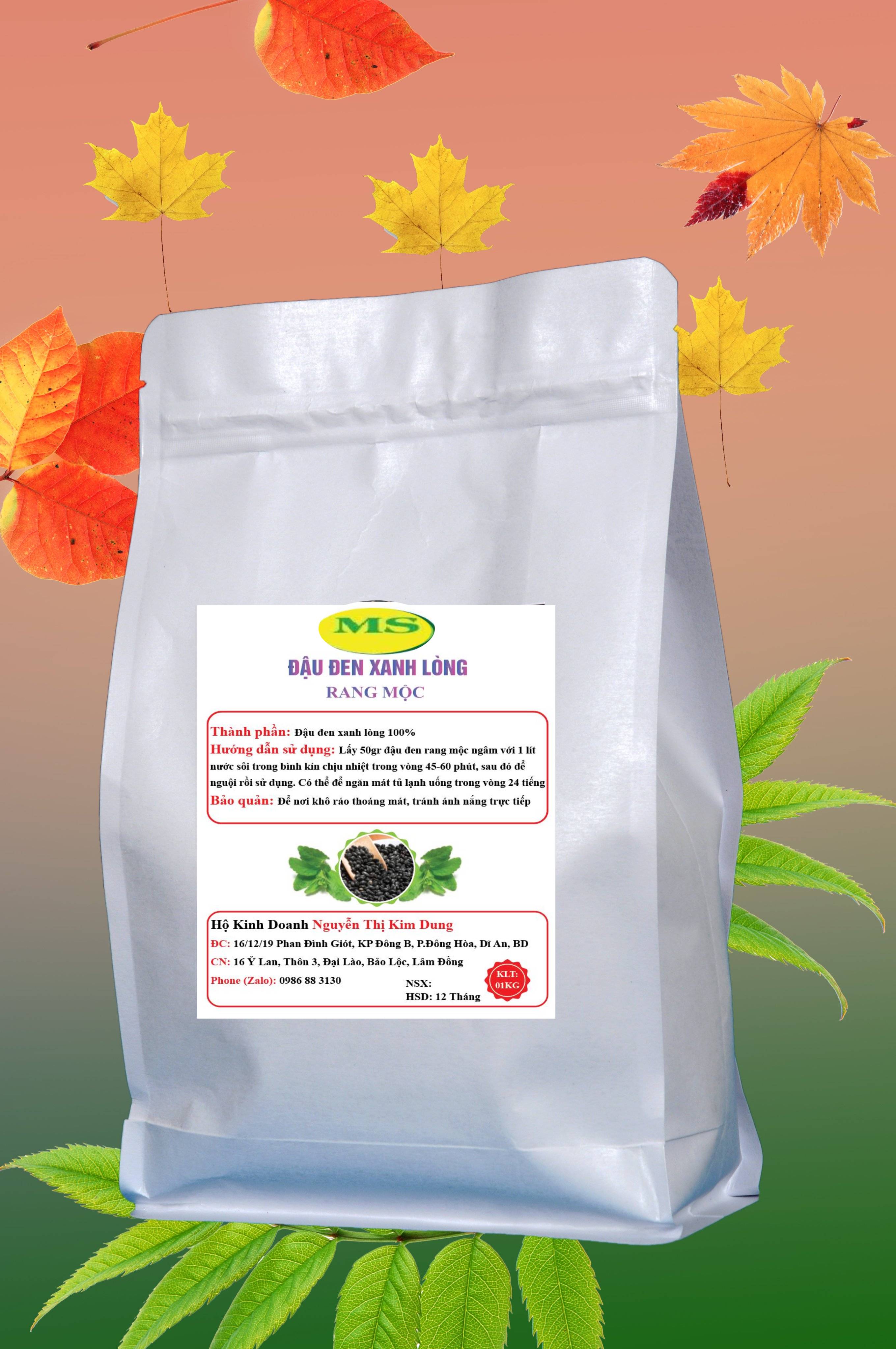 Đậu đen xanh lòng rang mộc - 01kg - - Đậu đen xanh lòng 100% - hạt nhỏ thuần chủng